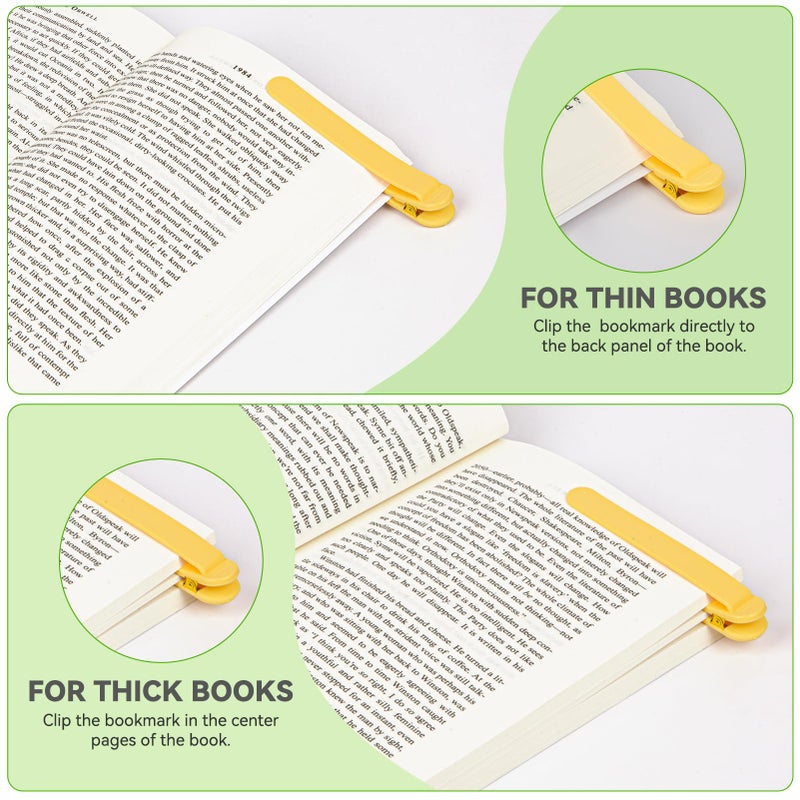 PICcircuit 6 PCS Automatic Bookmark  Smart Bookmarks for Women Men Book Accessories Silicone Book Mark Bible Book Markers Book Marks for Reading Book Lovers Gifts Bookish Gifts Birthday Party Favors for Kids  C - Image 4